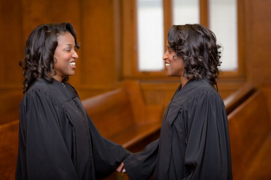 Identical twin judges encourage COBA students to set goals despite adversities