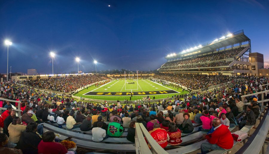 The opening of the new stadium was realized in November 2013 for as the Hornets played Tuskegee University for the 89th Turkey Day Classic football game.