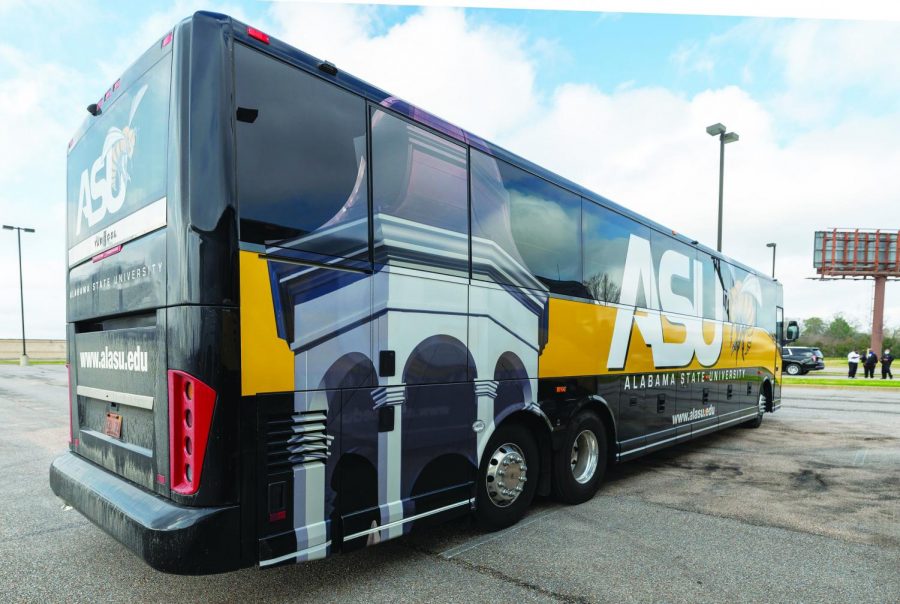 After 11 years, Alabama State University leased four new buses with enhancements such as electrical plugs, chargers, monitors and HDMI ports as transporation for students, faculty and administrators.