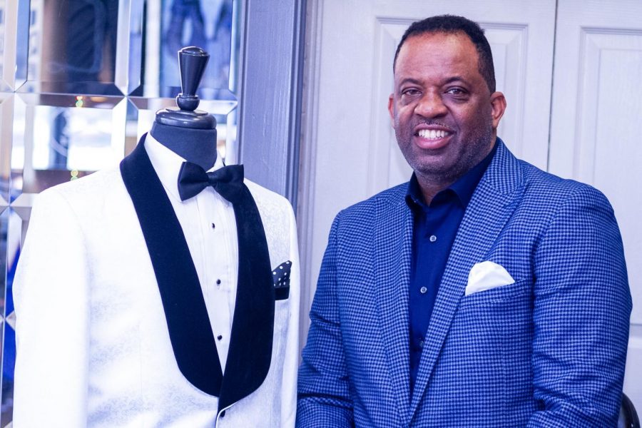 Alumnus+Kim+Salter+is+the+owner+of+Evening+Out+Formal+Wear%2C+the+only+formal+wear+outlet+in+Montgomery+that+is+black+owned.++He+graduated+from+Alabama+State+University+in+1988.