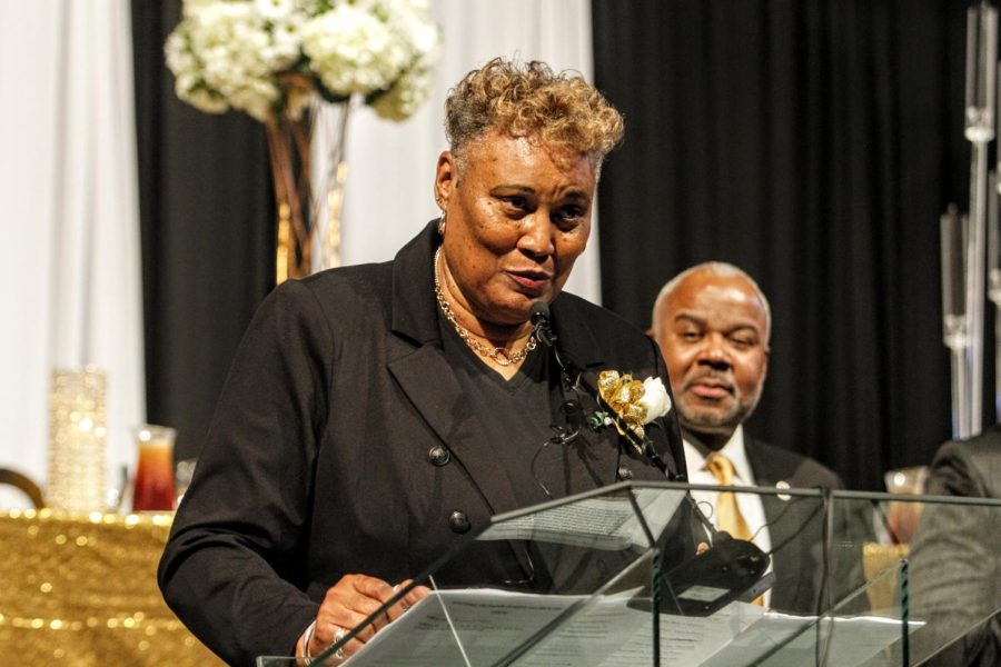 Alfreeda Abernathy, who finished her career at Alabama State University as the women’s leading scorer in womens’ basketball, thanked the university for the recognition, acknowledgement and honor. 