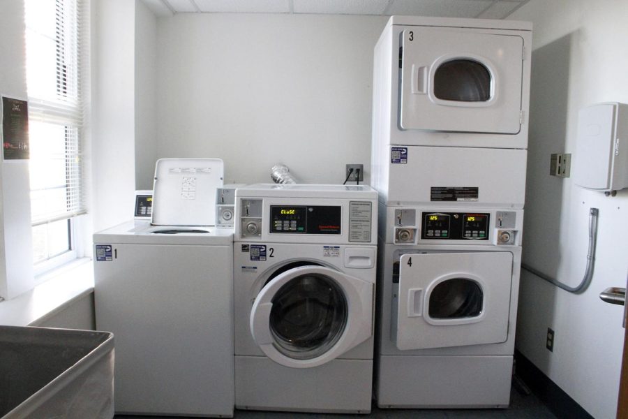 Students are disappointed with the washing machines and dryers located in the various residence halls and feel that the machines should be updated.  Pictured are the washing machines that are located in Jo Ann Gibson Robinson Hall.