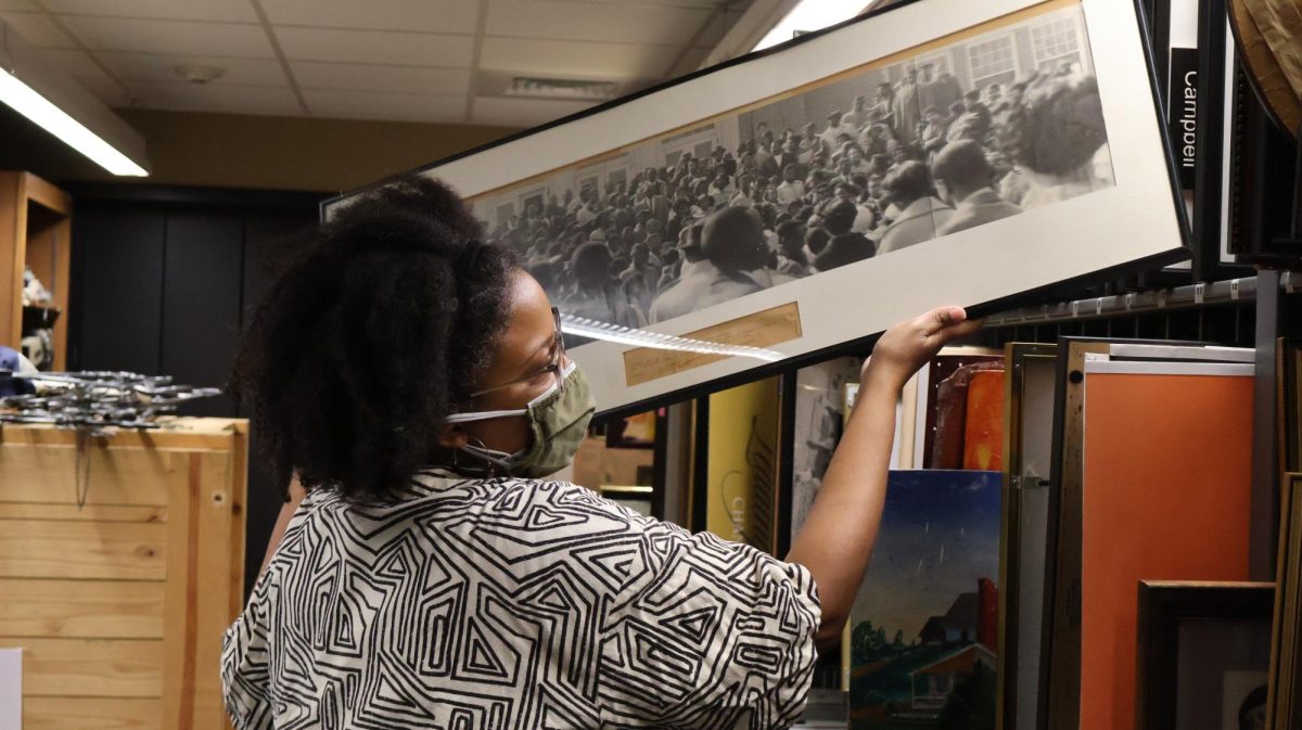 Raegan Sterns, archivist for the Levi Watkins Learning Center, received word that her proposal to expand the center’s storage for its art collection is being funded by the Institute of Museum & Library Services.