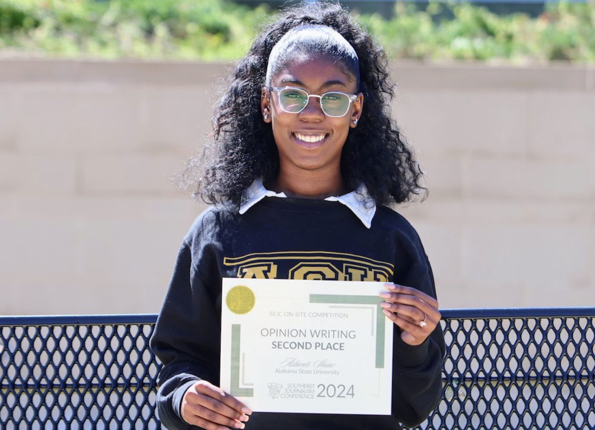 Assistant University News Editor Ashonti Shaw won second place in the recent Southeast Regional Journalism Conference On-site Competition held at Troy University on Feb. 23-25, 2024.