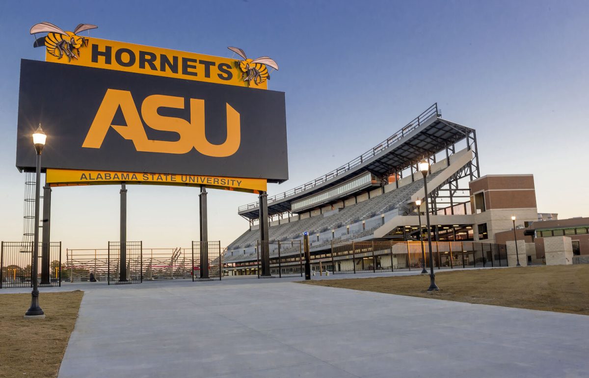 Alabama State University's new football stadium nears final completion, November 17, 2012.

Photo by David Campbell/Alabama State University