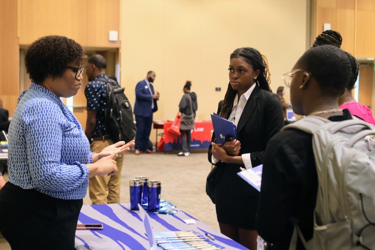 Various law school representatives from the various institutions that were represented at the law forum explained the requirements to students about admittance.