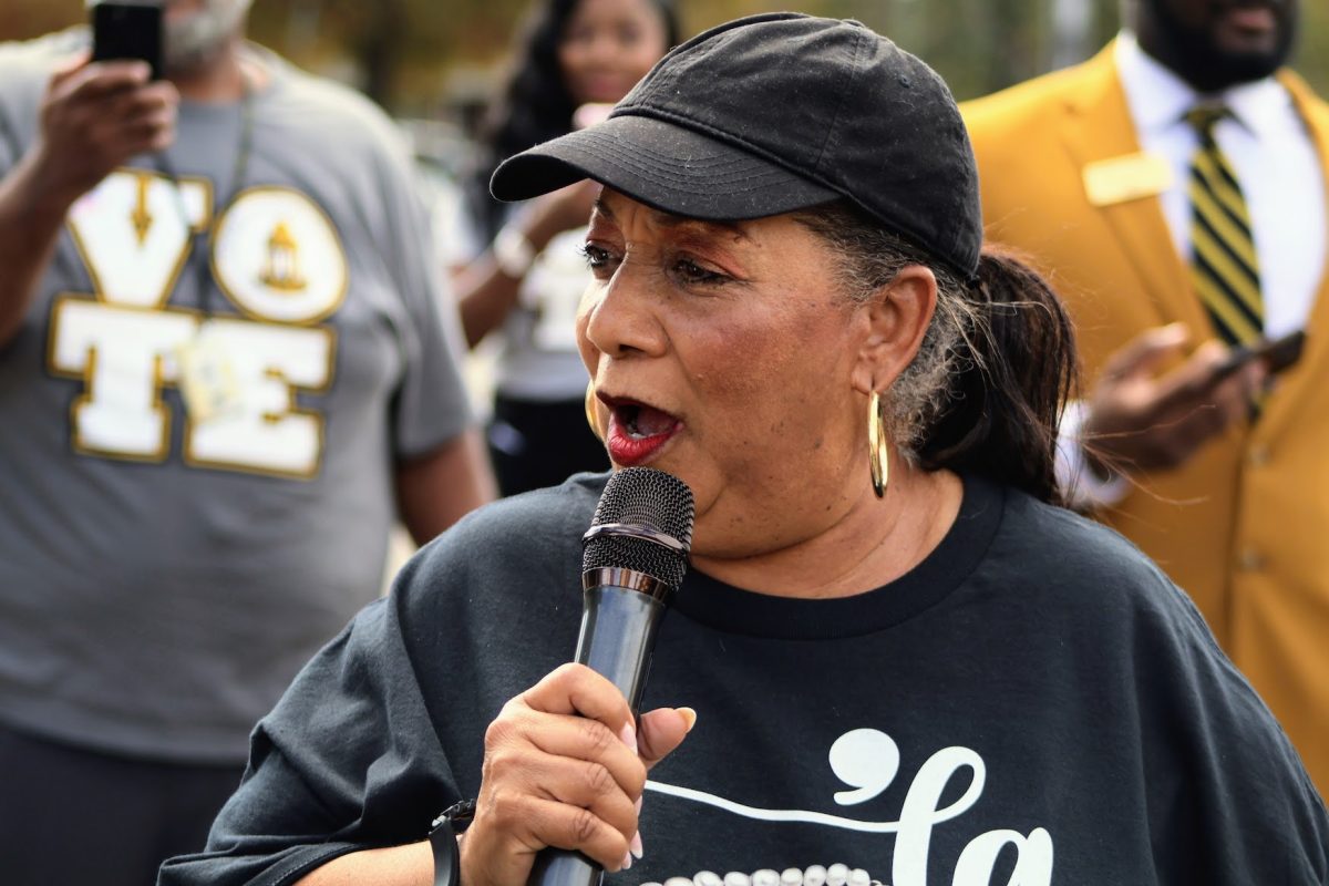 Known as Martin Luther King Jr. Smallest freedom fighter, Sheyann Webb Christburg encourages students at Alabama State University to become active in the political process and know that their voices do count.