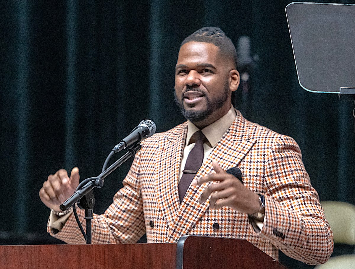 Alumnus Brandon J. Hurst was the keynote speaker for Alabama State University's Annual Founders Day Convocation, Friday, Feb. 7, 2025. 

