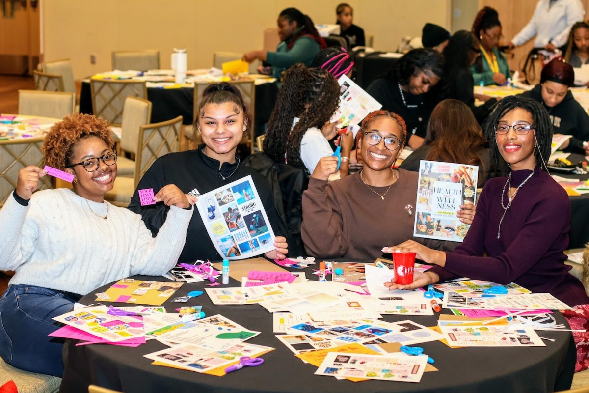 Four of the students who attended the RefresHER enjoyed the various activities The event was hosted by Five Horizons, UPAB and the university’s royal court.